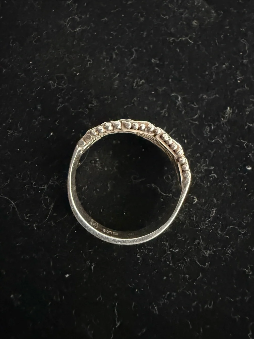 MILOR Italy sterling silver wide band ring
